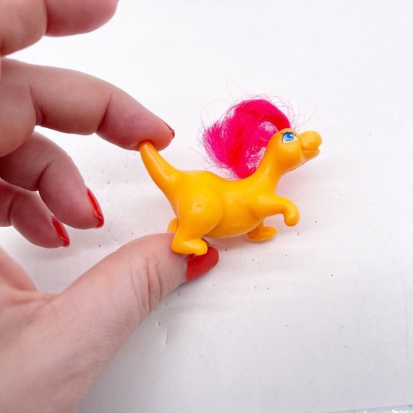 Darlin' Dinos Your True Dinosaur Friend 1992 Mini Figures Lot 2 Orange Blue 2” - Picture 4 of 8